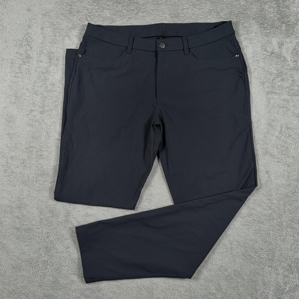 Lululemon Pants Mens 34x30 Dark Gray ABC Slim Fit 5 Pocket Chino Stretch LM5ALWS